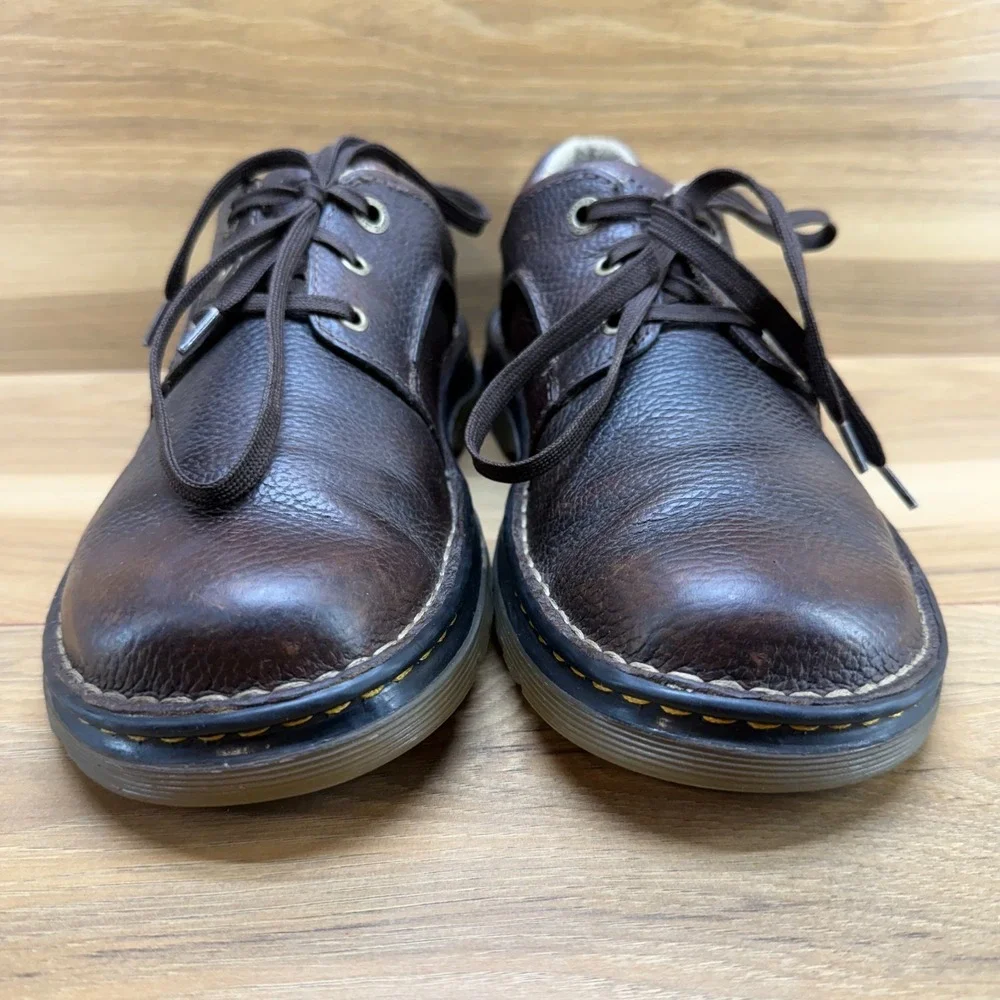 Dr Martens Brown Leather Oxfords Mens 8 Low Top Casual Shoes EU 41
